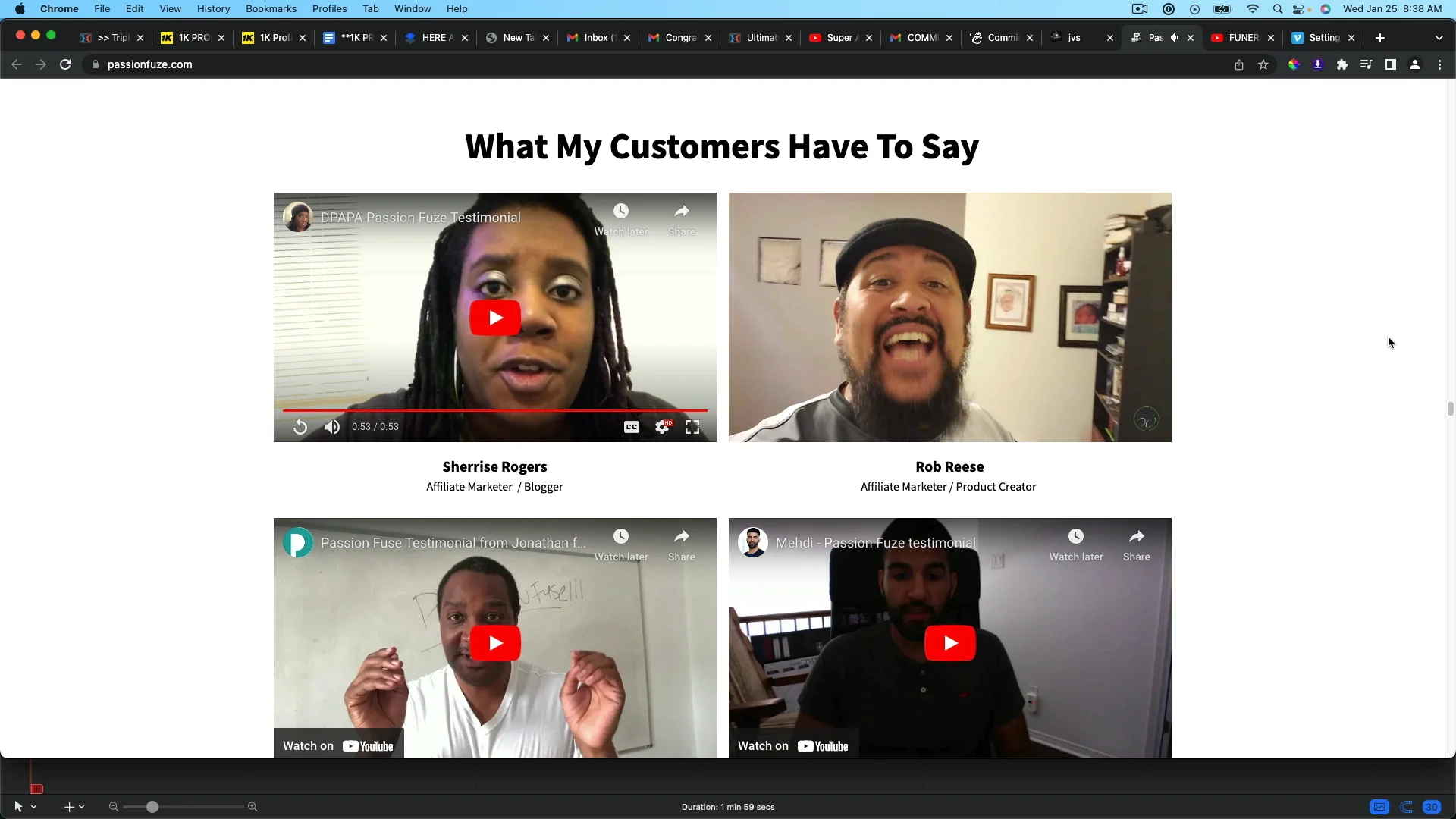 Testimonies On Vimeo