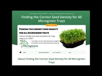 Seed Density Course