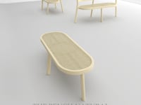 The bench without backrest