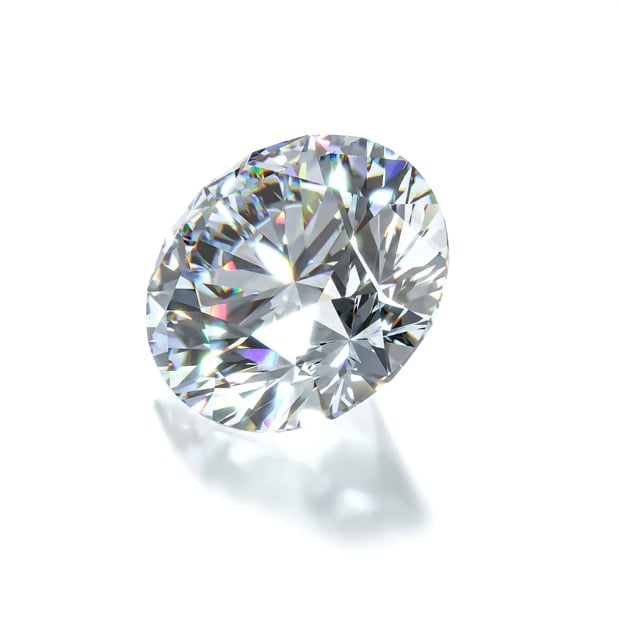 Solitaire Engagement Ring: two color gold, diamond