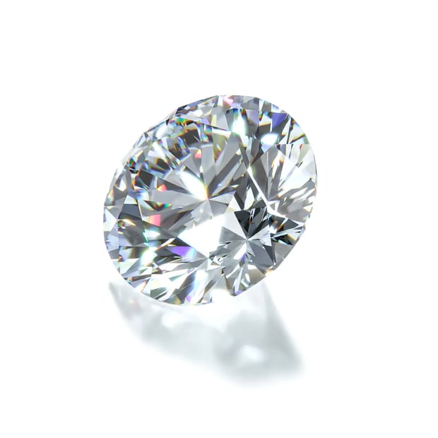 Pure engagement ring: white gold, teardrop cut diamond
