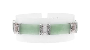 Jade Bracelet in Sterling Silver