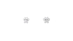 10 ct. t.w. Diamond Paw Print Stud Earrings in Sterling Silver
