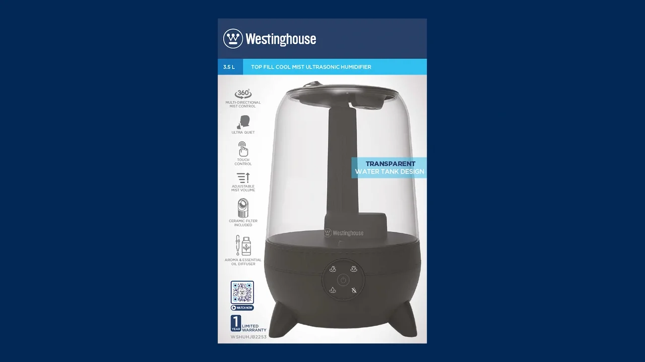 Westinghouse Top Fill Cool Mist Ultrasonic Humidifier