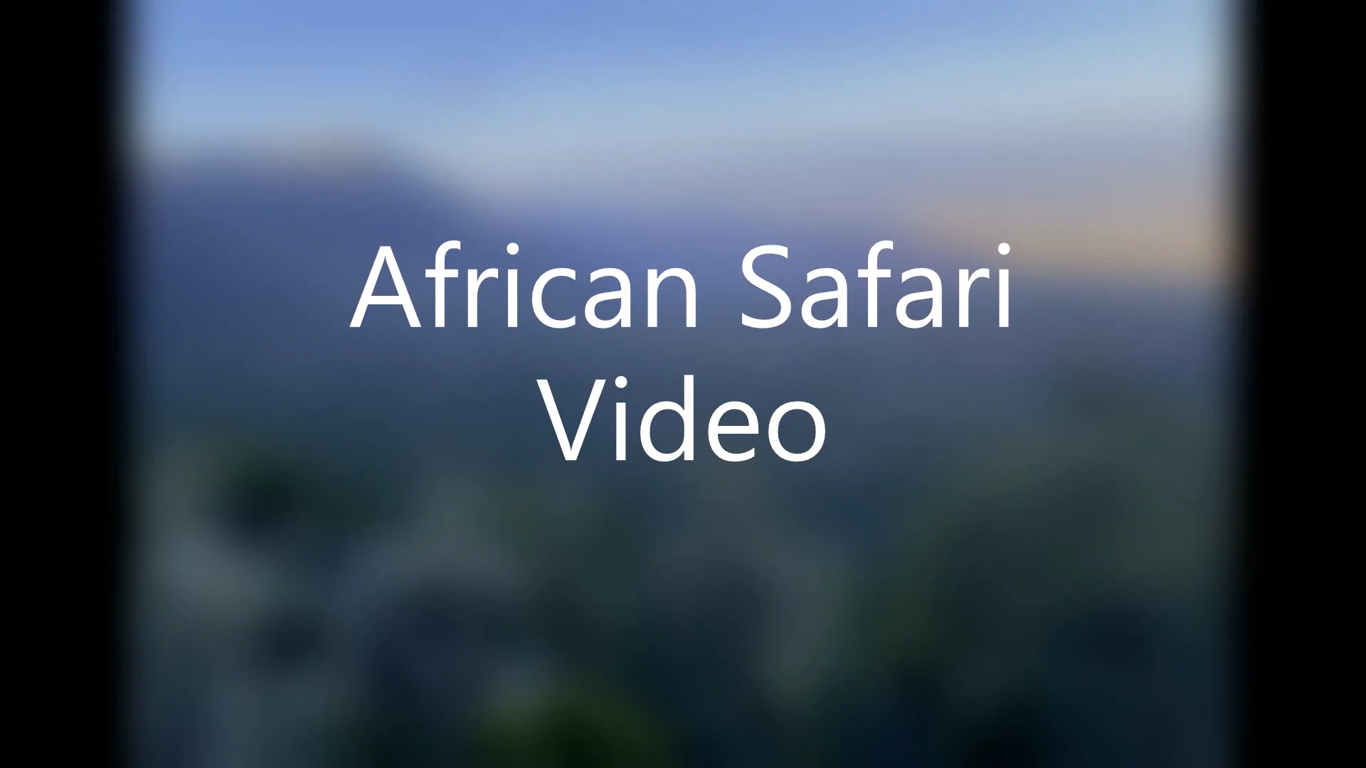 African Safari Video.mp4 on Vimeo
