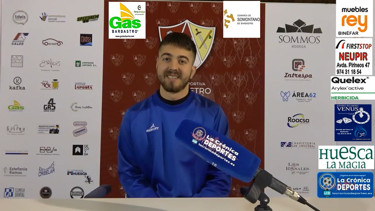 LA PREVIA / CD Cuarte - UD Barbastro / DANI GUTIÉRREZ (Nuevo portero Barbastro) Jornada 19 / 3ª División "Vengo con mucha ilusión de seguir creciendo en un equipo importante y trabajar para tener oportunidades de jugar"