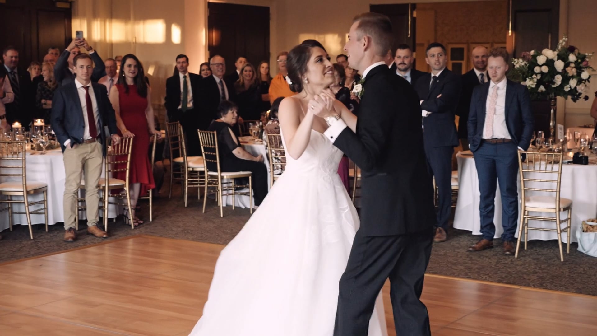 Claire + Greg Claire & Greg Reception Entrances & First Dance on Vimeo