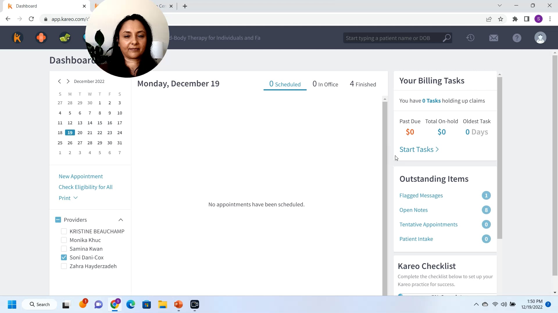 Creating an appointment on Vimeo