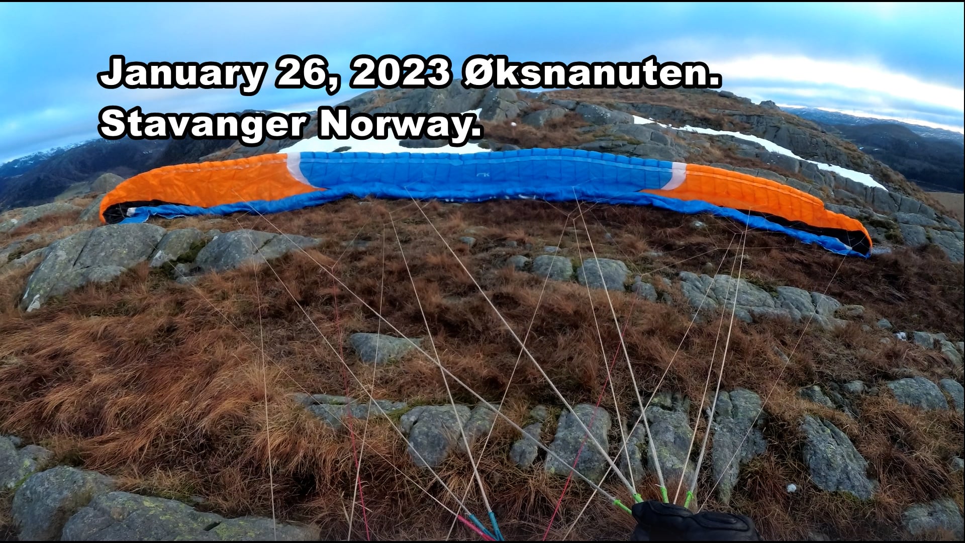 Paragliding, Øksnanuten,  January 26 2023.