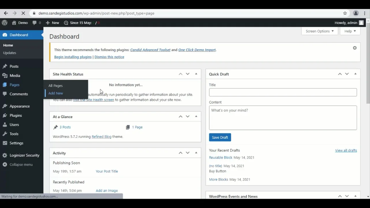 Video 48 How to customize your homepage with page on Vimeo