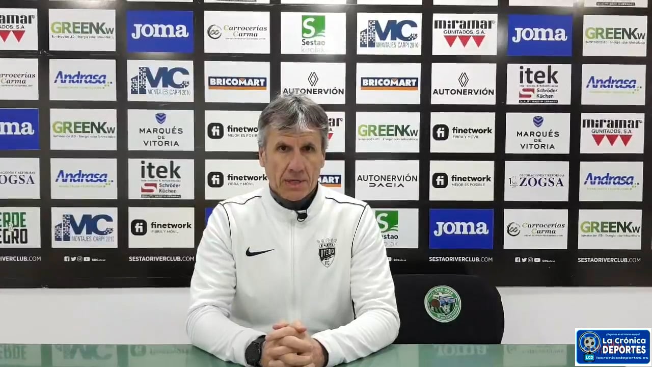 JUAN CARLOS BELTRÁN (Entrenador Utebo) Sestao River 1-0 Utebo FC / Jornada 19 / 2ª RFEF - Grupo 2 / Fuente: Utebo FC