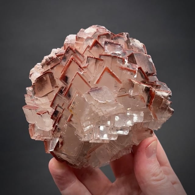 Calcite with oriented Hematite inclusions