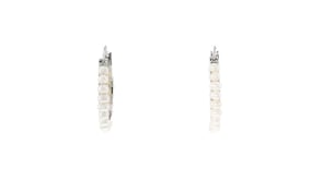 3-3.5mm Cultured Pearl Hoop Earrings in Sterling Silver