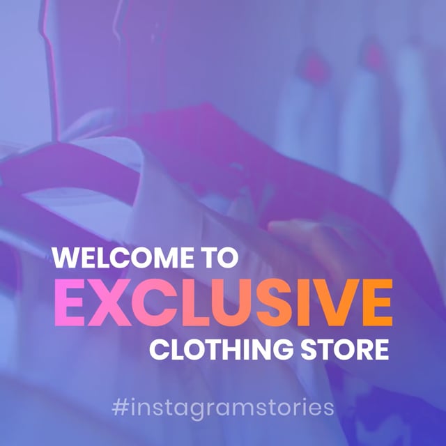 Exclusive Clothing Store Animated Post