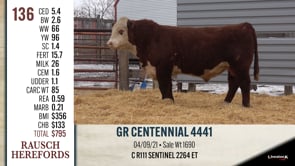 Lot #136 - GR CENTENNIAL 4441