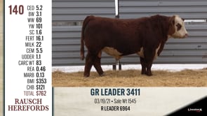 Lot #140 - GR LEADER 3411
