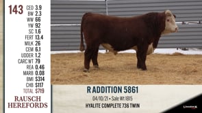 Lot #143 - R ADDITION 5861