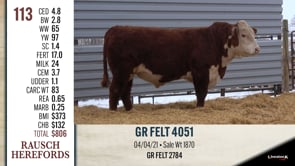 Lot #113 - GR FELT 4051
