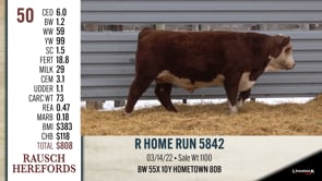 Lot #50 - R HOME RUN 5842