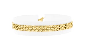 Italian 18kt Yellow Gold Bismark-Link Bracelet