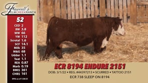 Lot #52 - ECR 8194 ENDURE 2151
