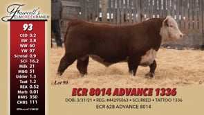 Lot #93 - ECR 8014 ADVANCE 1336