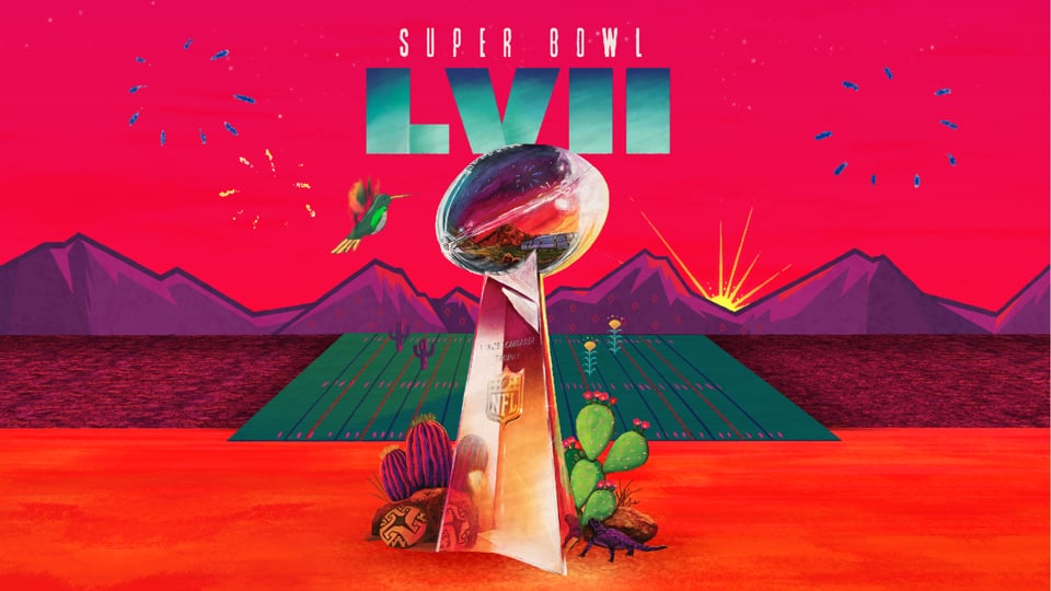 Design Shark® on X: Had some fun reimagining the LVII Super Bowl