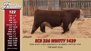Lot #122 - ECR 326 WHITTY 1439