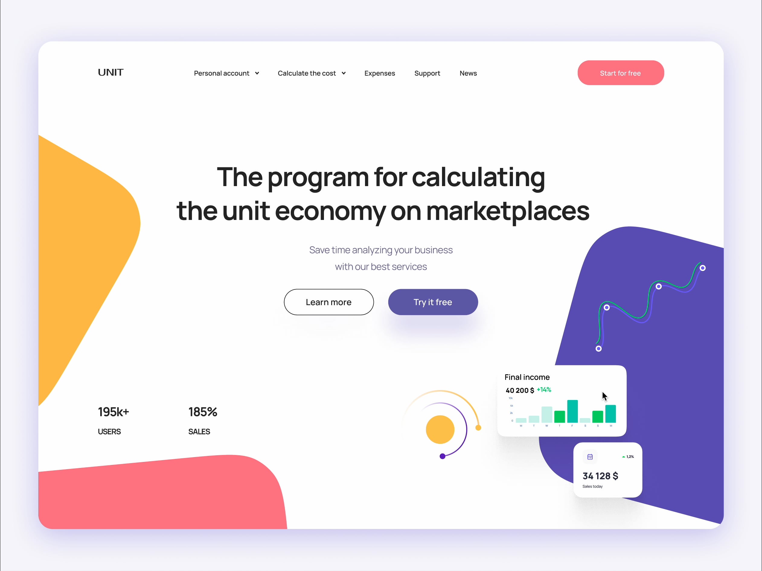 Main page for landing on Vimeo