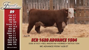 Lot #89 - ECR 1628 ADVANCE 1504