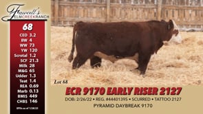 Lot #68 - ECR 9170 EARLY RISER 2127