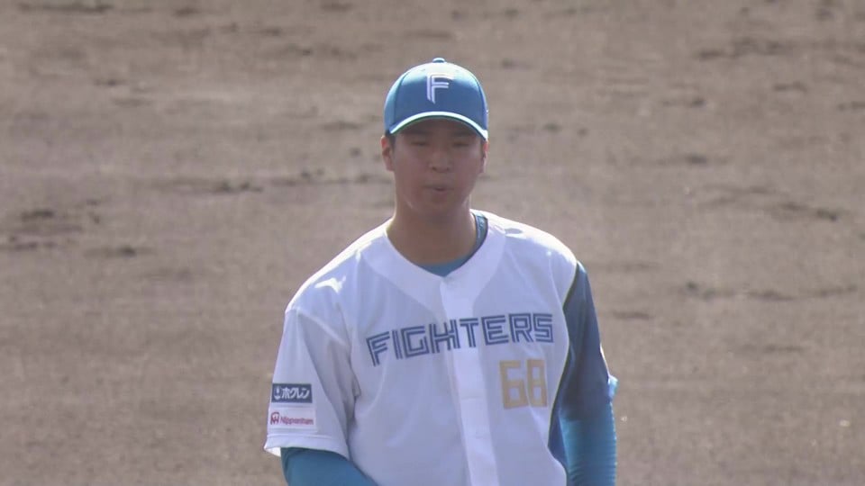 【春季キャンプ紅白戦】新加入のファイターズ・松岡洸希が見逃し三振!!  2023年2月1日 北海道日本ハムファイターズ