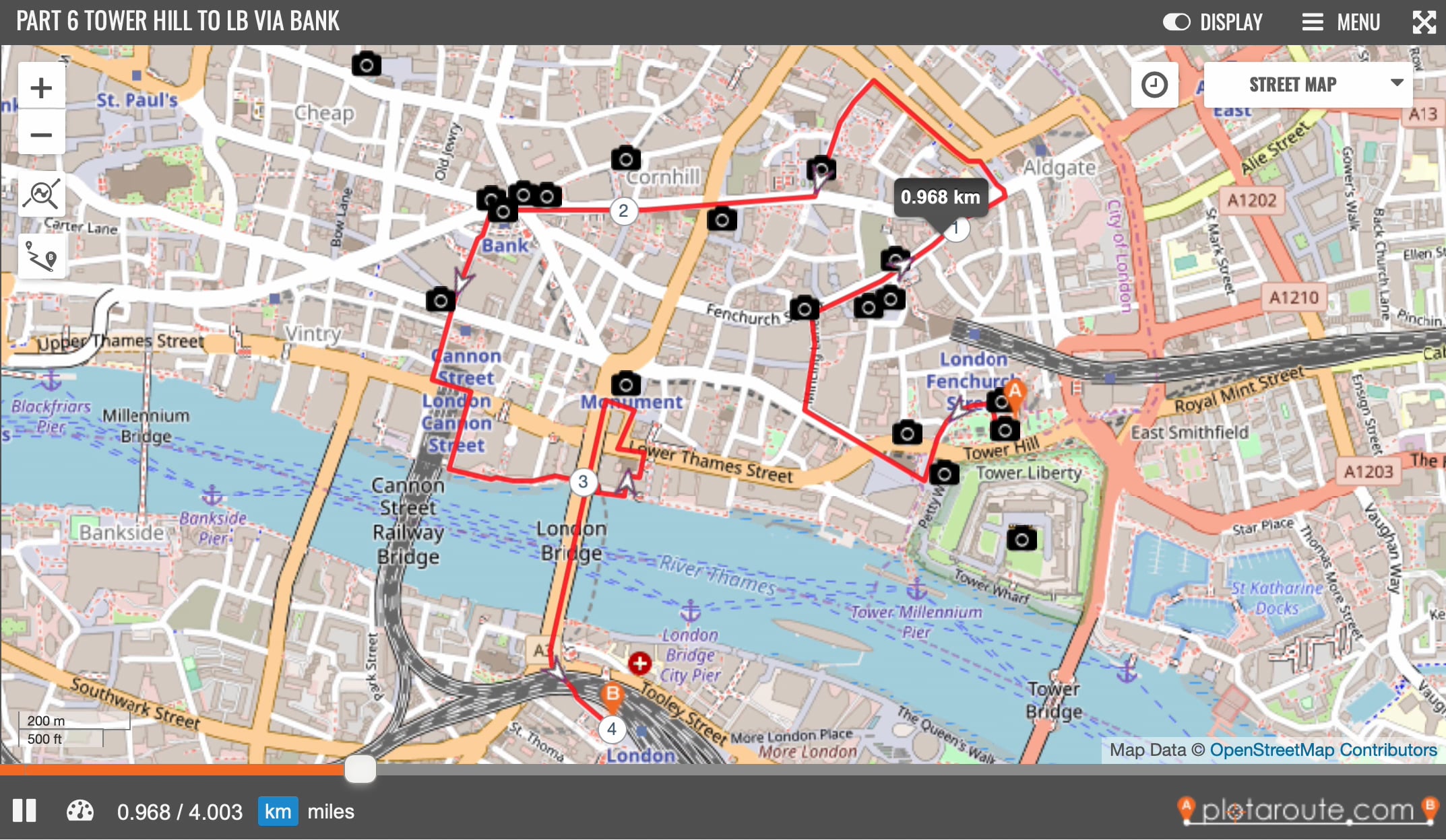 Part 6 Tower Hill to London Bridge Plotaroute on Vimeo