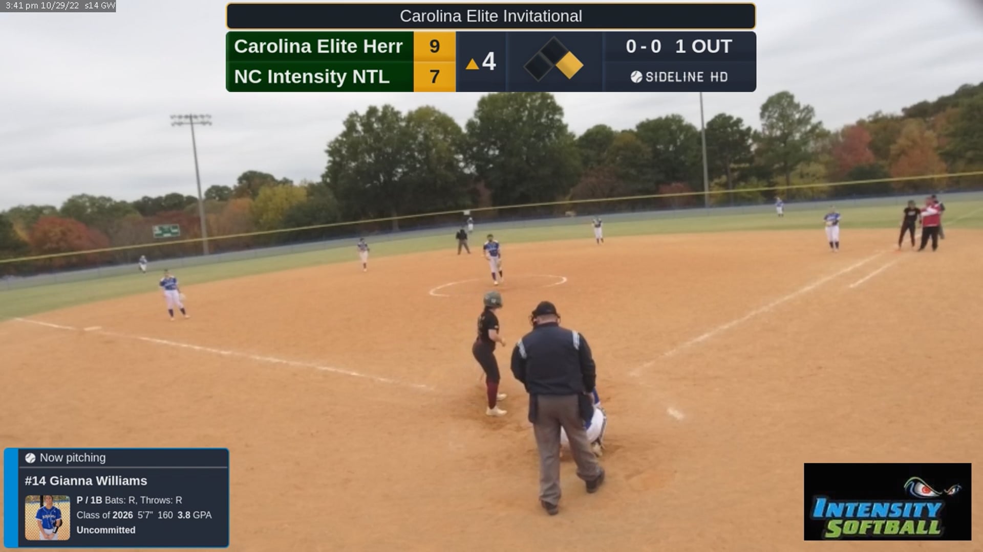 1st Base - Put Out x 2 | tagup