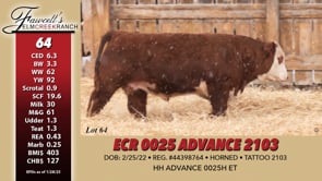 Lot #64 - ECR 0025 ADVANCE 2103