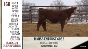 Lot #168 - R MISS ENTRUST 4082