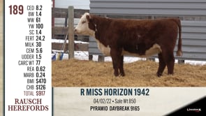 Lot #189 - R MISS HORIZON 1942
