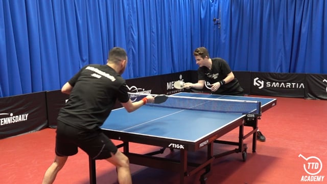 Wrist error when forehand pushing