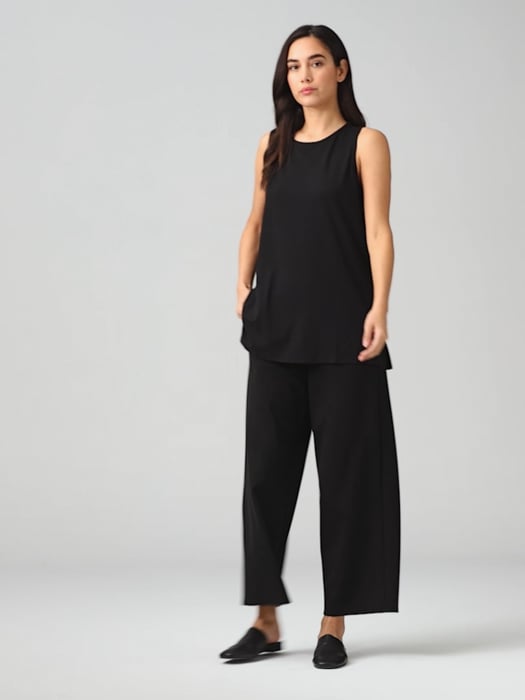 Stretch Jersey Knit Crew Neck Long Tank | EILEEN FISHER Stretch Jersey Knit Crew Neck Long Tank | EILEEN FISHER