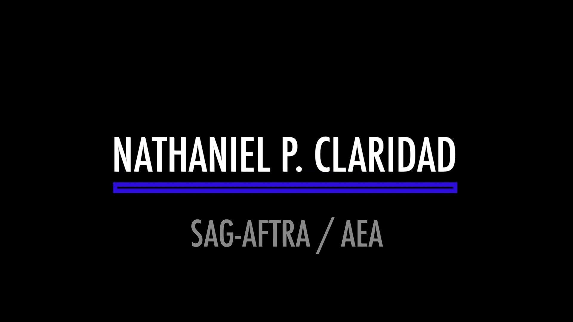 Nathaniel Claridad's Reel