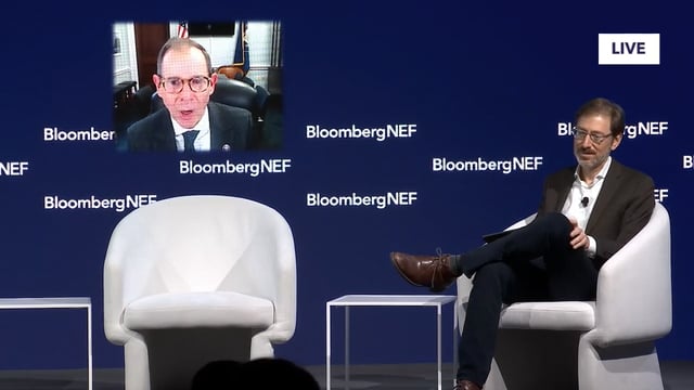 Watch "<h3>Policy Dialogue: The New Republican Majority’s Climate Ambitions</h3>
John R. Curtis, US Representative, Utah, Chair, House Conservative Climate Caucus interviewed by Ethan Zindler, Head of Americas, BloombergNEF"