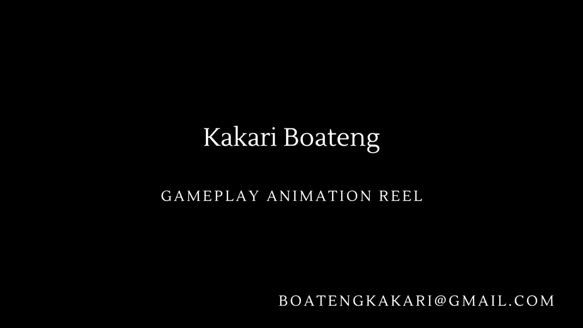 Gameplay Animation Reel(2023)