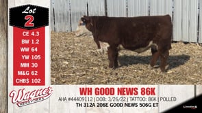 Lot #2 - WH GOOD NEWS 86K