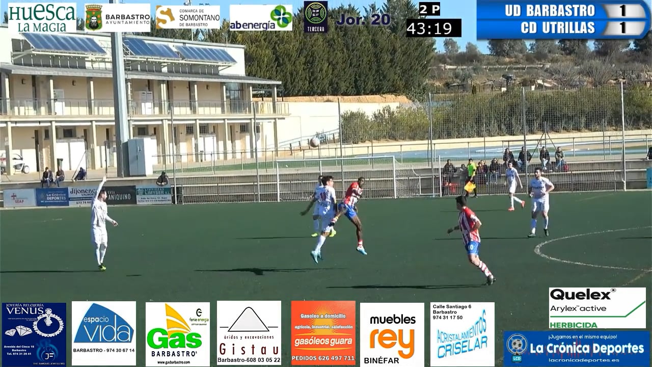 (RESUMEN y GOLES) UD Barbastro 1-1 CD Utrillas / Jornada 20 / 3ª División