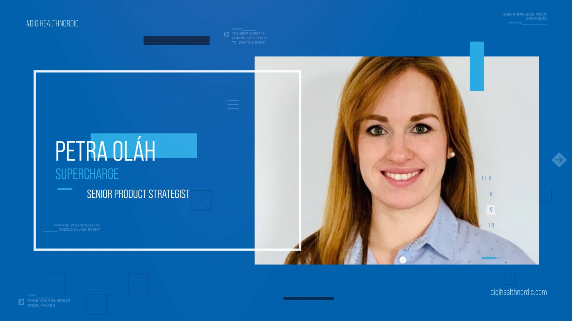 SPEAKER TRAILER Petra Oláh DIGITAL HEALTH NORDIC 2023 on Vimeo