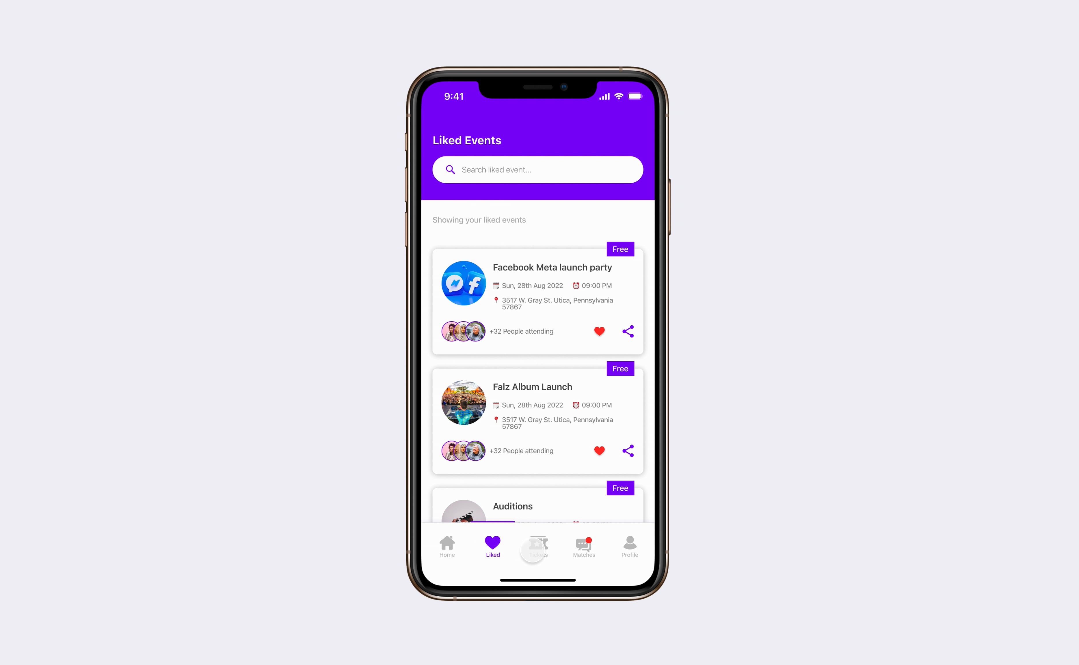 App navigation on Vimeo