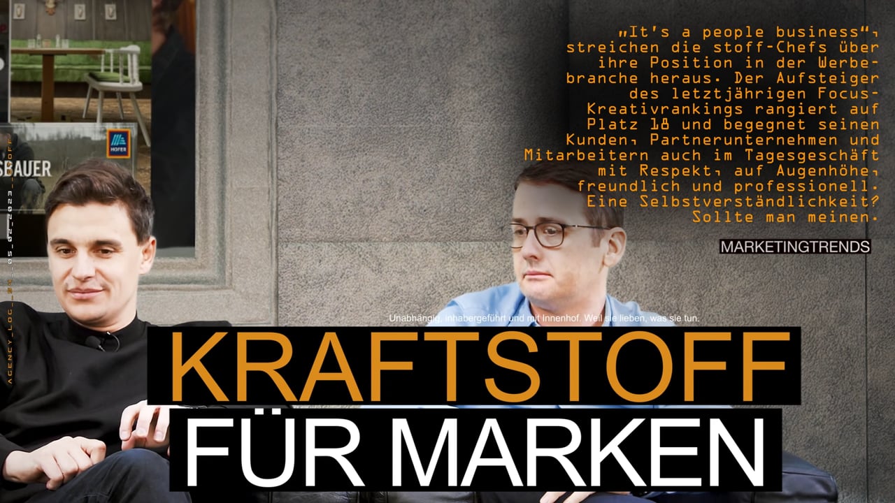 agency log: stoff Werbeagentur &#8211; Kraftstoff für Marken