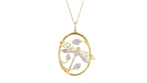 10 ct. t.w. Diamond Dragonfly Pendant Necklace in 18kt Gold Over Sterling