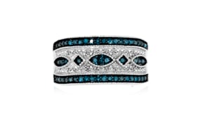 50 ct. t.w. Blue and White Diamond Ring in Sterling Silver