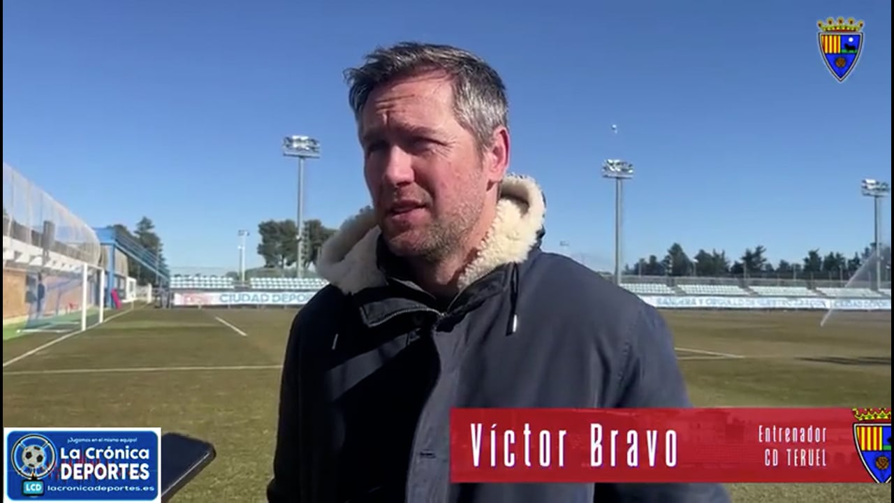 VÍCTOR BRAVO (Entrenador Teruel) Deportivo Aragón 1-1 CD Teruel / Jornada 20 / 2ª RFEF - Grupo 3 / Fuente: CD Teruel 